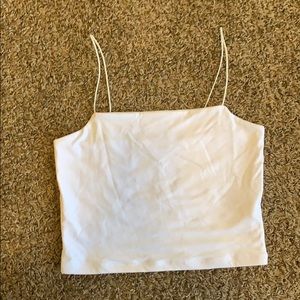 *Forever 21 Brand NEW*White skinny strap crop top!